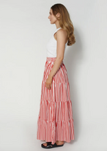 Load image into Gallery viewer, DEAR SUTTON Mika Skirt Red Stripe | Abbey Road Kaikoura