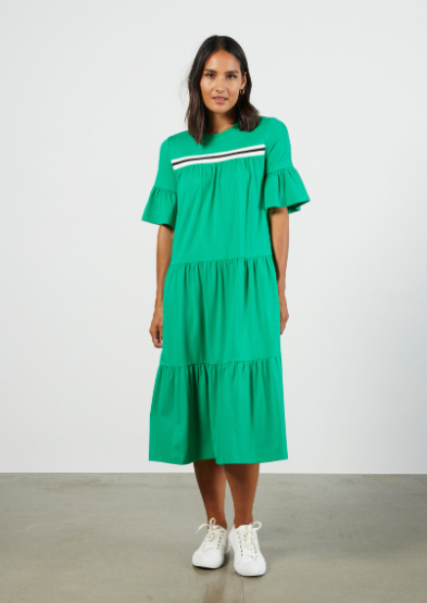 ET ALIA Nikki Dress Kelly Green | Abbey Road Kaikoura