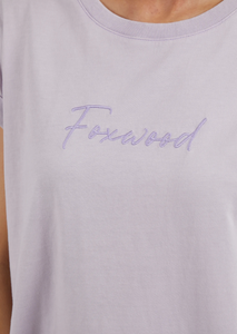 Foxwood Signature Tee Lilac | Abbey Road Kaikoura