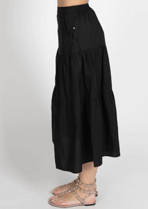 FEDERATION Tier Skirt Black | Abbey Road Kaikoura