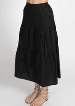 Load image into Gallery viewer, FEDERATION Tier Skirt Black | Abbey Road Kaikoura