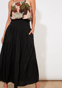 HAVEN Tanna Maxi Skirt Jet | Abbey Road Kaikoura