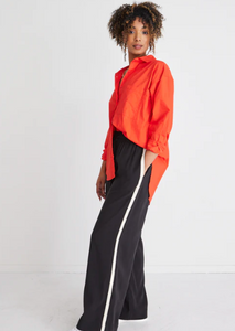 STORIES TO BE TOLD Townie wide Leg Pant-Stripe Side Tape| Abbey Road Kaikoura