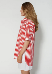 DEAR SUTTON Zain Shirt Red Stripe | Abbey Road Kaikoura