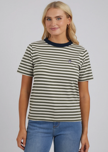 Elm Astra Tee Clover/Pearl Stripe|Abbey Road