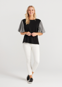 SEDUCE Eloise Top Black Check | Abbey Road Kaikoura