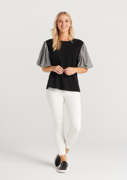 SEDUCE Eloise Top Black Check | Abbey Road Kaikoura