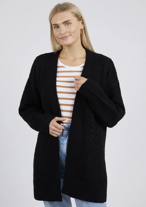 Elm Elliot Cable Cardy/Black|Abbey Road