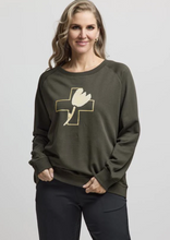 Load image into Gallery viewer, Stella &amp; Gemma Grunge Tulip Sweater Ink|Abbey Road