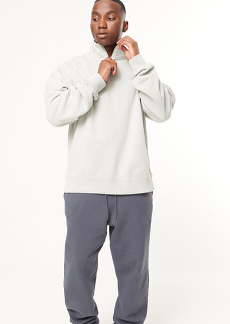 Huffer Men's Free 1/4 Zip 450 /Stone|Abbey Road