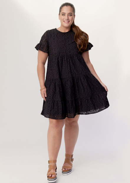 Lemon Tree Julissa Lace Dress Black | Abbey Road Kaikoura