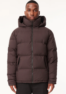Huffer Mens Block Down Jacket/Cocoa|Abbey Road