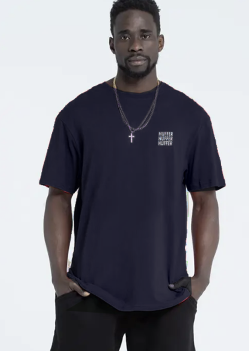 HUffer Mens SUP Tee/Stacked Up/Navy|Abbey Road