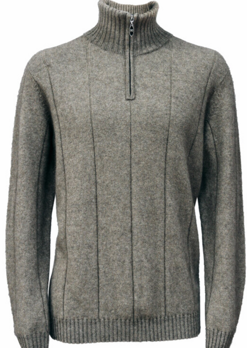 Noble Wilde Men's Javelin Zip Neck/ Pumice|Abbey Road