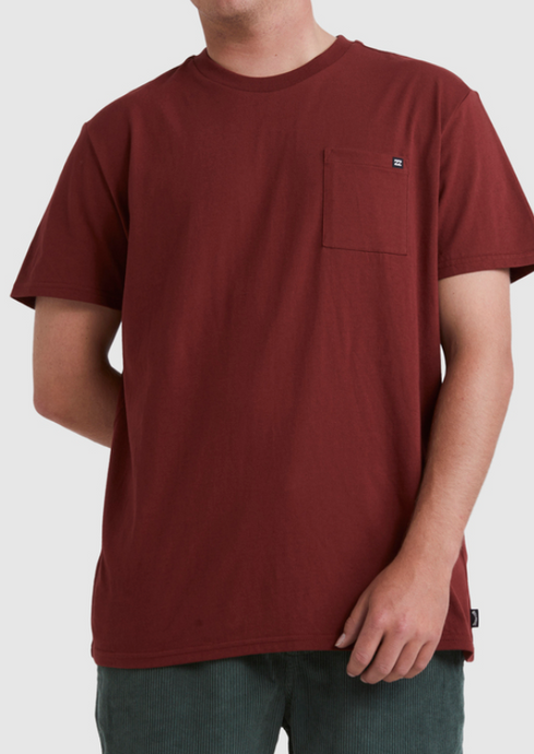 Billabong Premium Pocket SS Tee Brick | Abbey Road Kaikoura