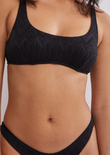 Load image into Gallery viewer, Piha Swimwear Scoop Neck Bralette Gelato/Black|Abbey Road