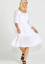 Load image into Gallery viewer, Sass Ruby Tiered Midi Dress /White|Abbey Road
