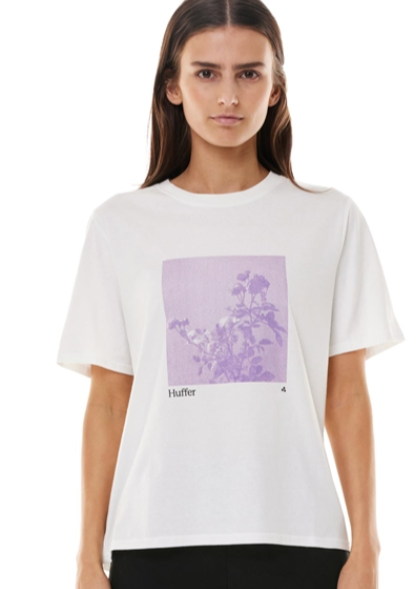Huffer Classic Tee /Leaf it/ Chalk|Abbey Road