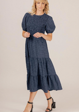 Load image into Gallery viewer, Mi Moso Violet Dress Navy Blue|Abbey Road