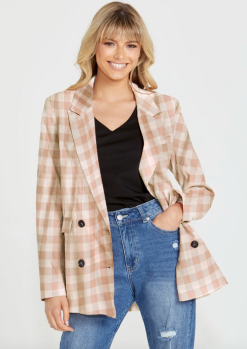 Sass Pippa Blazer/Mocha Check|Abbey Road