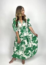 Load image into Gallery viewer, LEONI Lynn Dress Green Floral | Abbey Road Kaikoura