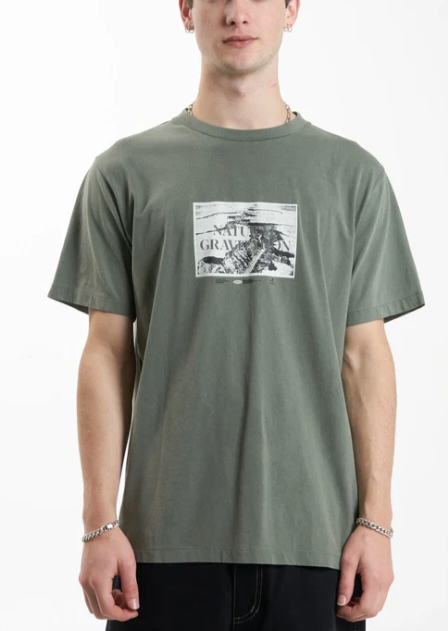 Thrills Gravitating Naturally Merch Fit Tee /Thyme|Abbey Road