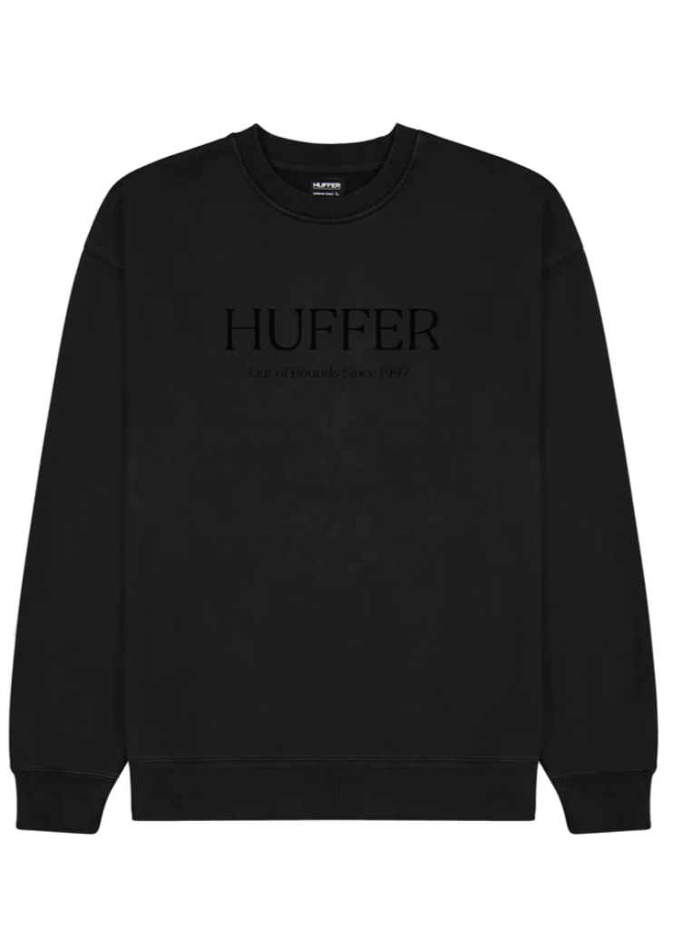 Huffer Mens True Crew 350/Limitless/Black|Abbey Road