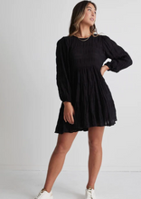 Load image into Gallery viewer, IVY &amp; JACK Bella Black Shirred Mini Dress | Abbey Road Kaikoura