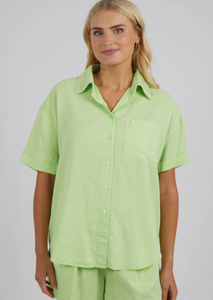 ELM Bliss Washed Shirt Key Lime | Abbey Road Kaikoura