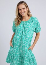 Load image into Gallery viewer, FOXWOOD Bloom Dress Emerald Print | Abbey Road Kaikoura
