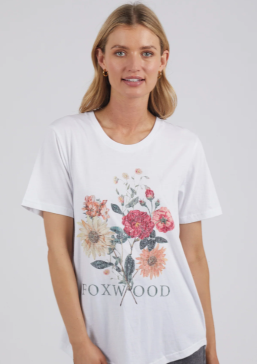 FOXWOOD Bouquet Tee White | Abbey Road Kaikoura