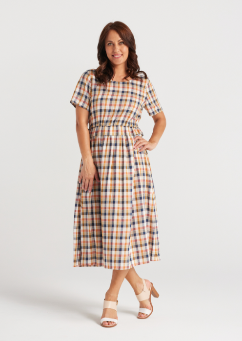 SEDUCE Brodie Dress Multi Check | Abbey Road Kaikoura