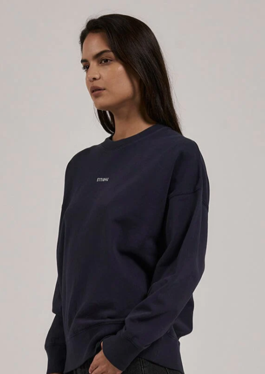 THRILLS Minimal Thrills Slouch Crew Navy | Abbey Road Kaikoura