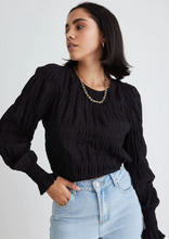 Load image into Gallery viewer, IVY &amp; JACK Grace Shirred Back Tie Top Black | Abbey Road Kaikoura