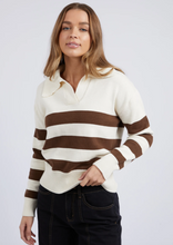 Load image into Gallery viewer, ELM Imogen Knit - Chocolate &amp; White Stripe | Abbey Road Kaikoura