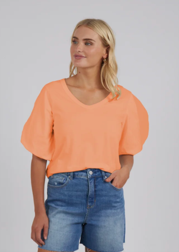 ELM Joy Short Sleeve Tee Papaya | Abbey Road Kaikoura