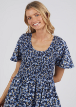 Load image into Gallery viewer, FOXWOOD Lulul Dress Blue Floral Print | Abbey Road Kaikoura