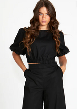 Load image into Gallery viewer, SASS Marnie Balloon Sleeve Top - Black | Abbey Road Kaikoura