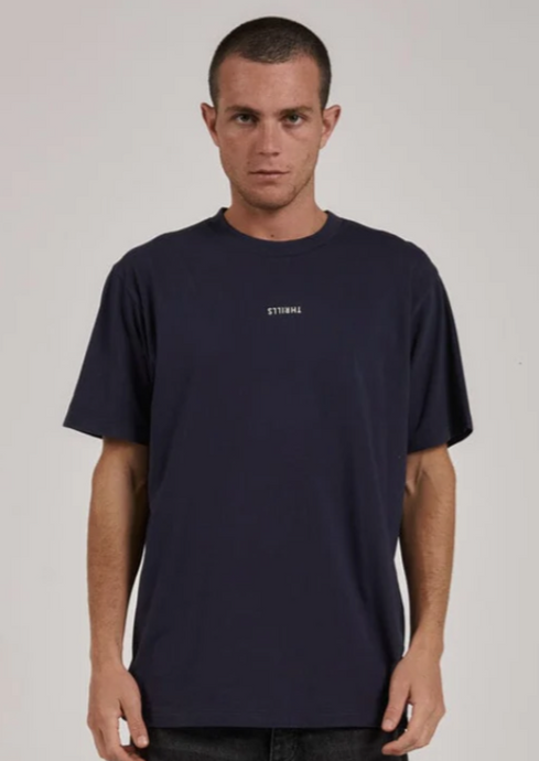 THRILLS Minimal Thrills Merch Fit Tee Navy | Abbey Road Kaikoura