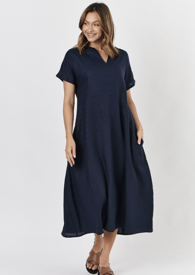 NATURALS BY O&J Dress Navy | Abbey Road Kaikoura