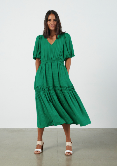 ET ALIA Olivia Dress Green | Abbey Road Kaikoura