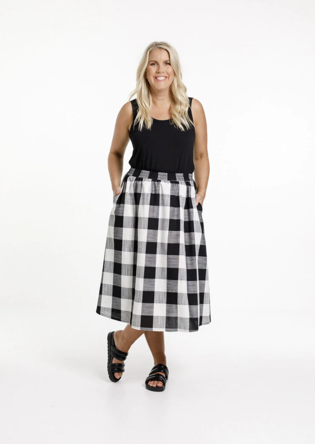 HOME LEE Delilah Skirt Gingham Check | Abbey Road Kaikoura