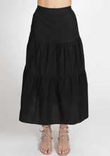 Load image into Gallery viewer, FEDERATION Tier Skirt Black | Abbey Road Kaikoura