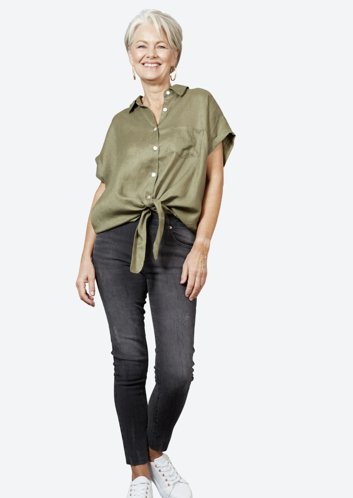EB & IVE Studio Tie Shirt Top | Abbey Road Kaikoura