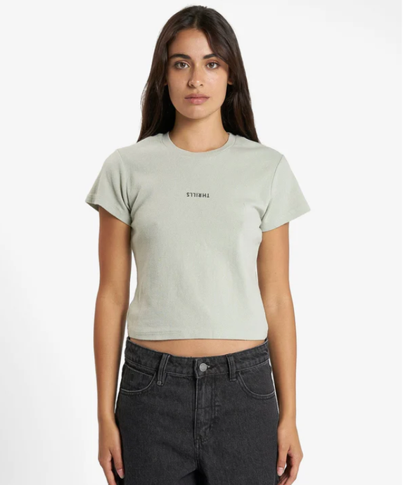 Minimal Thrills Mini Tee - Sage Grey