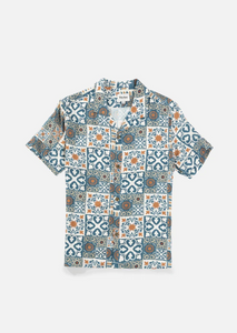 RHYTHM Tile SS Shirt Teal | Abbey Road Kaikoura