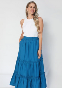 STELLA & GEMMA Verona Skirt Sapphire | Abbey Road Kaikoura