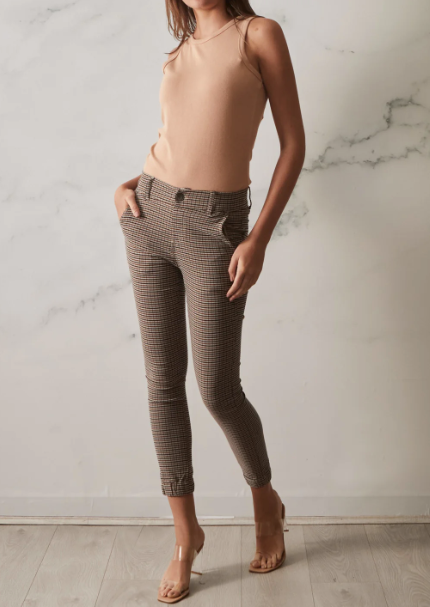 MONACO Wesley Check Jogger Beige Check | Abbey Road Kaikoura