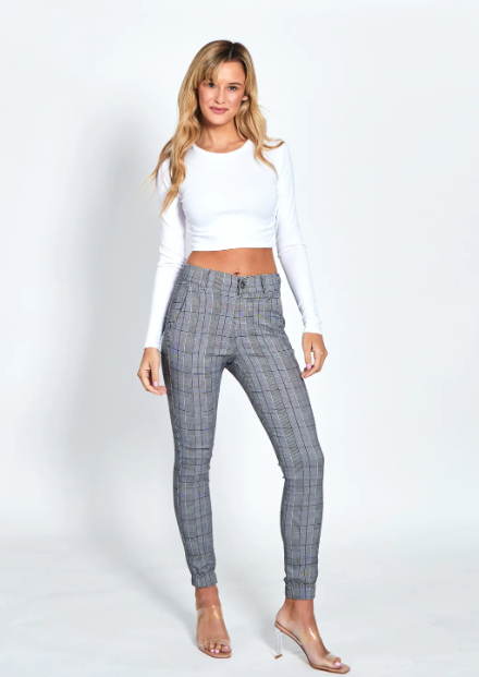 MONACO Wesley Check Jogger Grey Check | Abbey Road Kaikoura